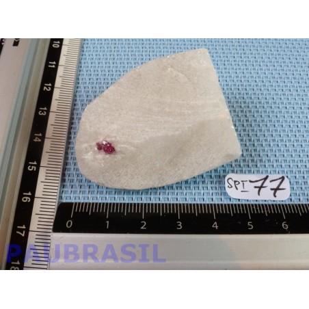 Spinelle rouge brut sur calcite 38gr40 Vietnam