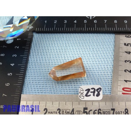 Pointe Quartz à inclusions de rutile Q Extra Minas Gerais Brésil 9g