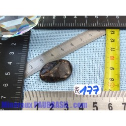 Dravite - Tourmaline ambrée ou acajou en pierre roulée Q Extra 5g