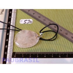 Pendentif Quartz rose mini pierre plate 10gr