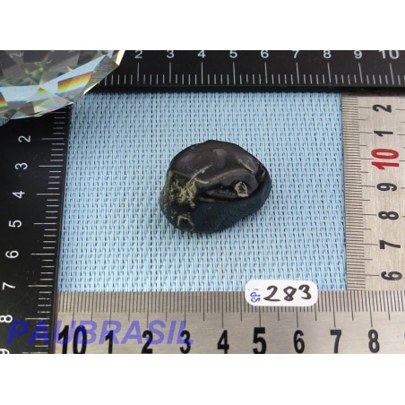 Spinelle noir pierre semi roulée 28gr80 Birmanie