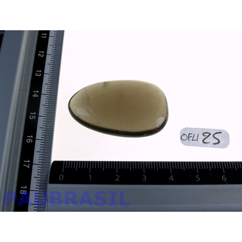 Obsidienne noire en Pierre plate Translucide Q Extra 13g