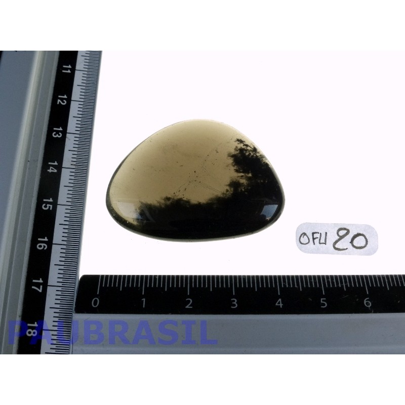 Obsidienne noire en Pierre plate Translucide Q Extra 18g