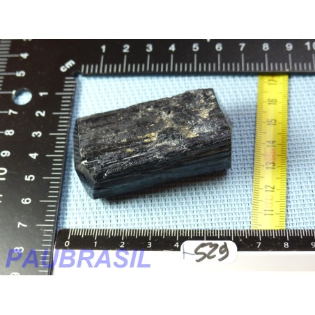 Tourmaline Noire Schorl Inde en Pierre Brute Biterminée Q Extra 108g