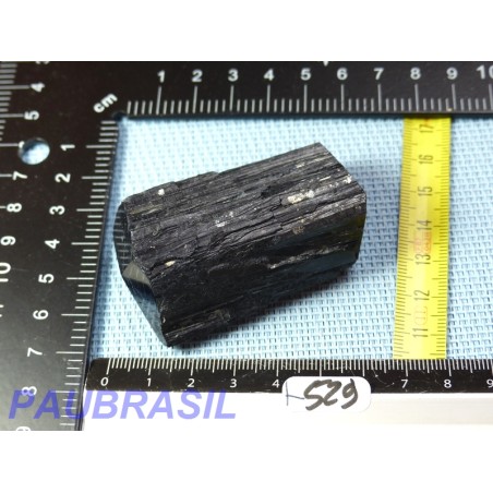 Tourmaline Noire Schorl Inde en Pierre Brute Biterminée Q Extra 108g