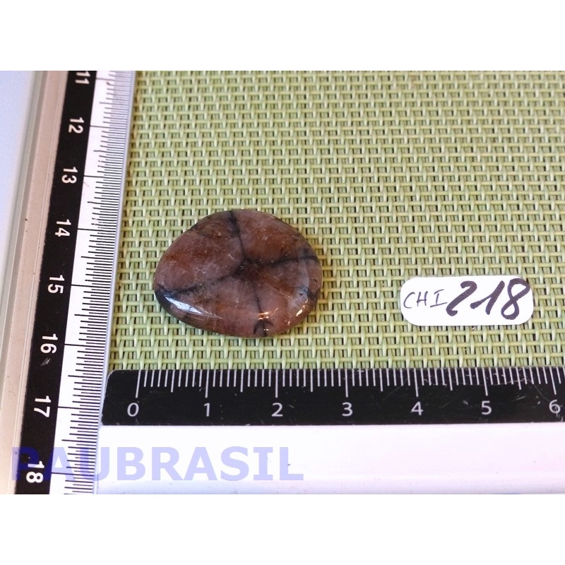 Chiastolite Andalousite mini pierre plate de 5g