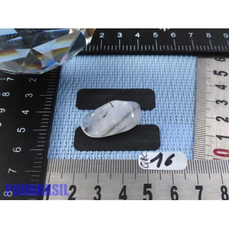 Quartz Actinolite pierre roulée Brésil 7g rare