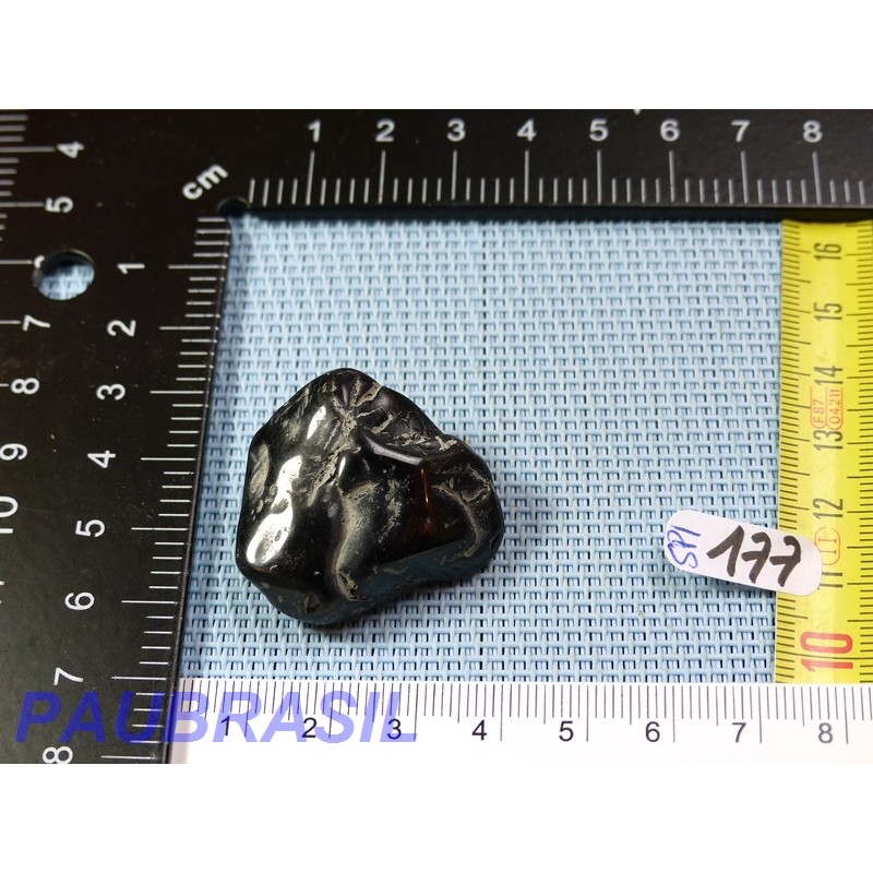 Spinelle noir pierre semi roulée 27g Birmanie