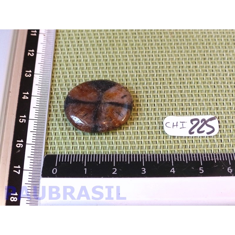 Chiastolite Andalousite mini pierre plate de 6g