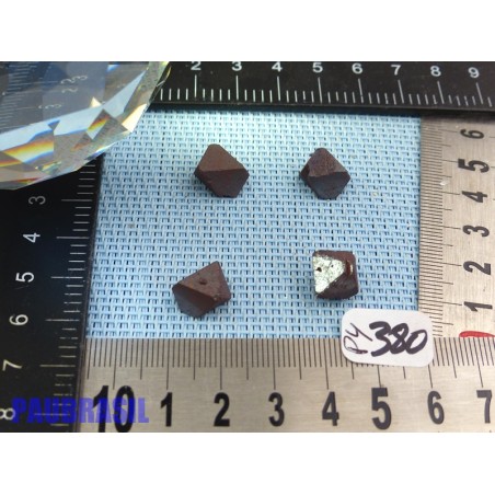 4 Magnétites octaédriques de 8gr50 les 4