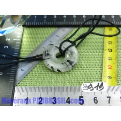 Pi Donut pendentif en Quartz Tourmaline 30mm