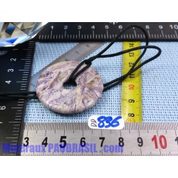 Pi donut pendentif en Charoïte de 4cm