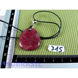 Pendentif Thulite Zoïsite rouge mini pierre plate 8gr