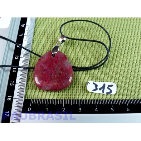 Pendentif Thulite Zoïsite rouge mini pierre plate 8gr