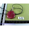 Pendentif Thulite Zoïsite rouge mini pierre plate 8gr