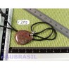 Pendentif Thulite Zoïsite rouge mini pierre plate 6gr
