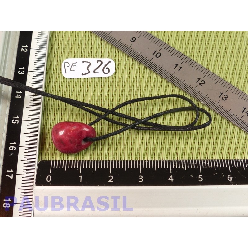 Pendentif Thulite Zoïsite rouge pierre roulée 3gr