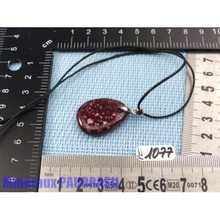 Pendentif Porphyre Imperial mini pierre plate 7gr