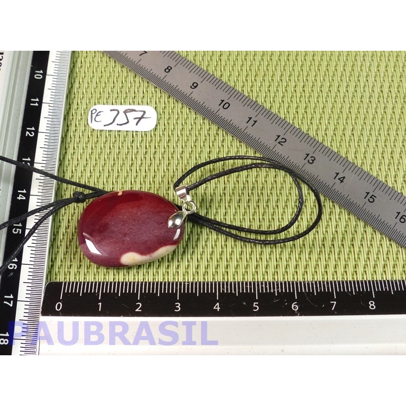 Pendentif Jaspe Mokaïte mini pierre plate 7gr