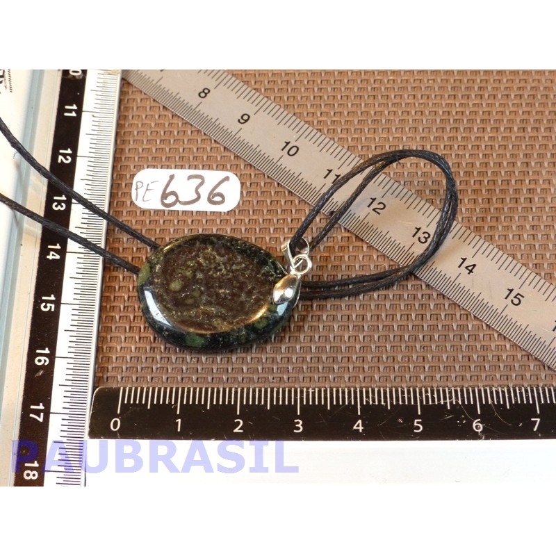 Pendentif Jaspe Kambaba Crocodile mini pierre plate 7gr