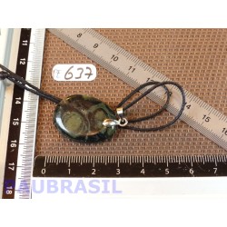 Pendentif Jaspe Kambaba Crocodile mini pierre plate 6gr