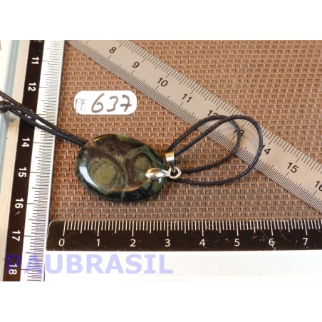Pendentif Jaspe Kambaba Crocodile mini pierre plate 6gr