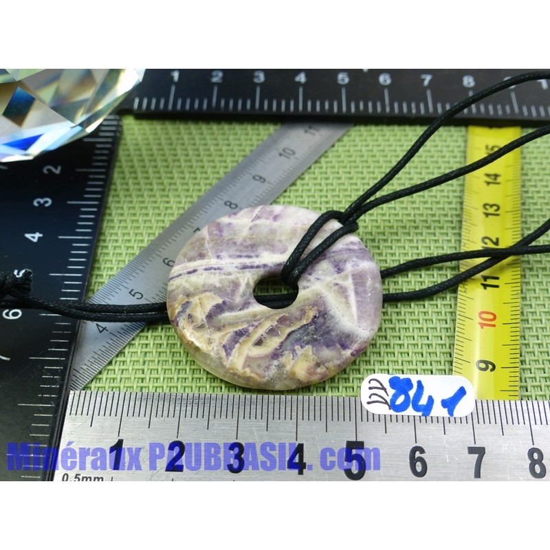 Pi donut pendentif en Charoïte de 4cm