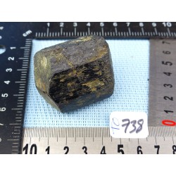 Tourmaline Noire Schorl Inde en Pierre Brute Biterminée Q Extra 122g