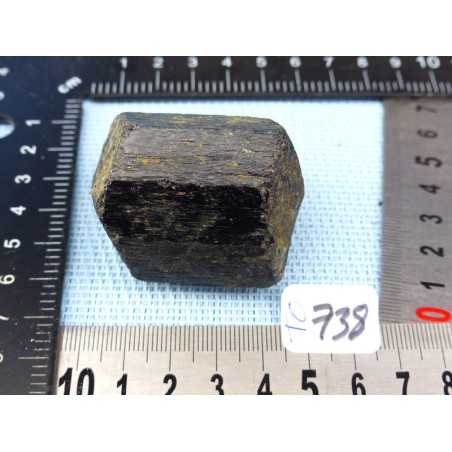 Tourmaline Noire Schorl Inde en Pierre Brute Biterminée Q Extra 122g