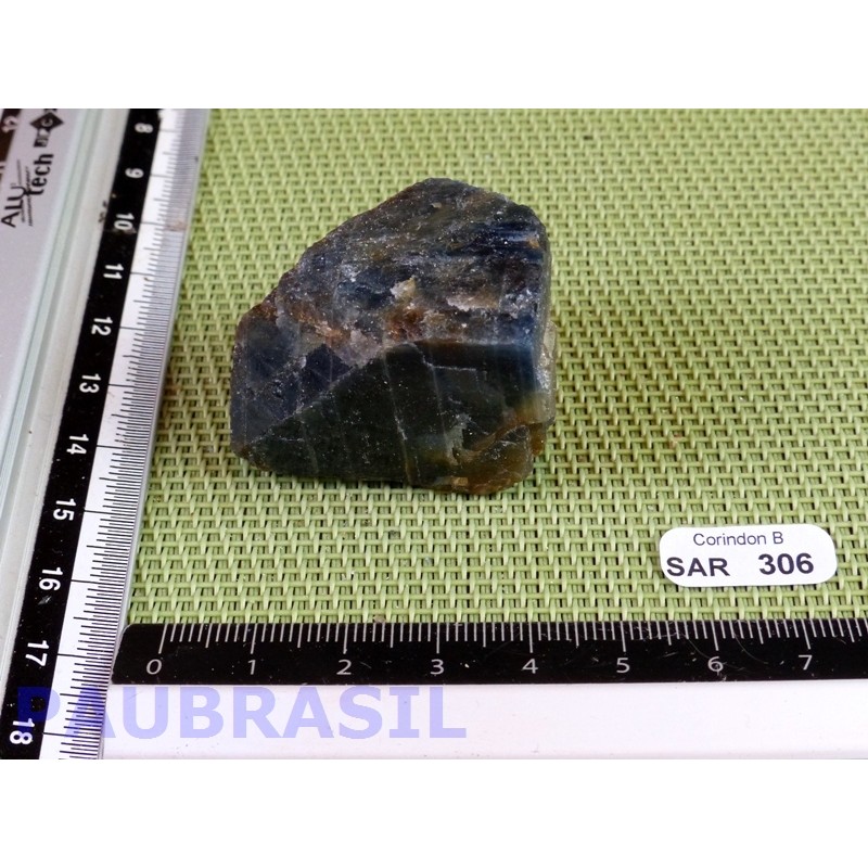 Corindon bleu - Saphir en pierre brute de 62gr