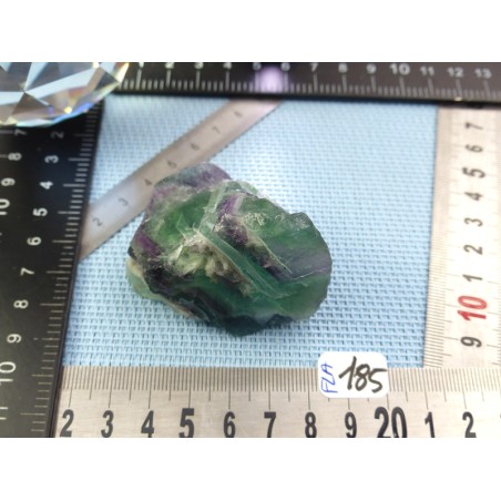 Fluorite ou fluorine multicolore Q Extra pierre brute 117gr50
