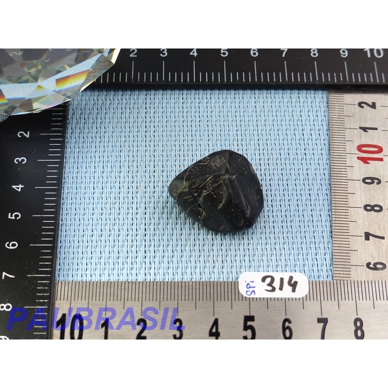 Spinelle noir pierre semi roulée 20gr30 Birmanie