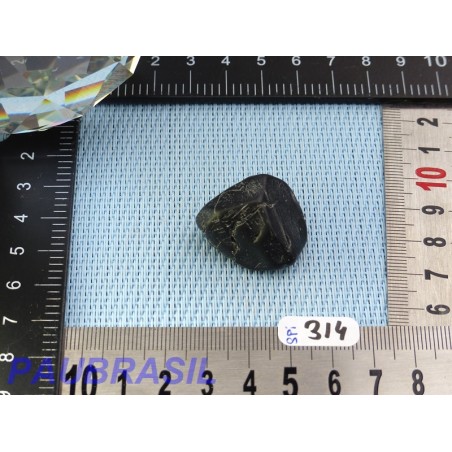 Spinelle noir pierre semi roulée 20gr30 Birmanie