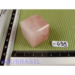 Cube poli en Quartz Rose Q Extra Brésil 41g 26mm