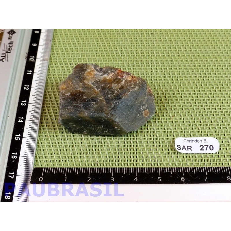 Corindon bleu - Saphir en pierre brute de 57gr