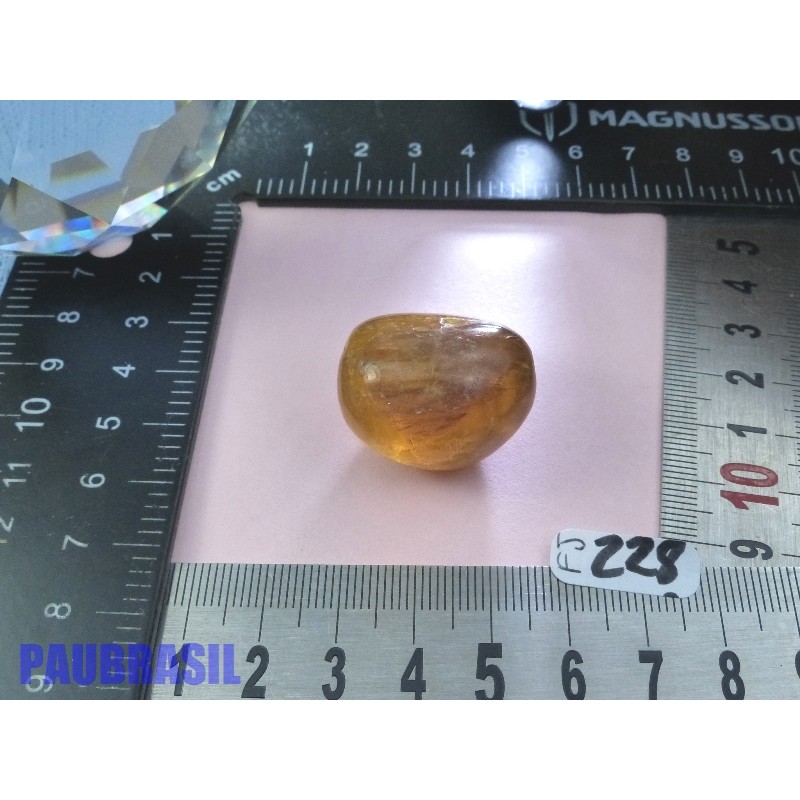 Fluorite fluorine jaune pierre roulée Q Extra 25g