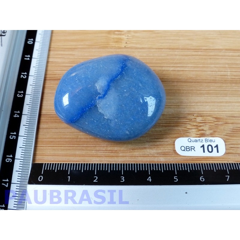 Quartz Bleu - aventurine bleue en Pierre Roulée de 52g
