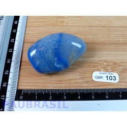 Quartz Bleu - aventurine bleue en Pierre Roulée de 38g