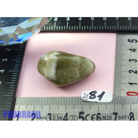 Prasiolite en pierre roulée EXTRA du Brésil 22g